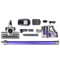 Devanti Stick Vacuum Cleaner Bagless Cordless 150W Purple Appliances Kings Warehouse 