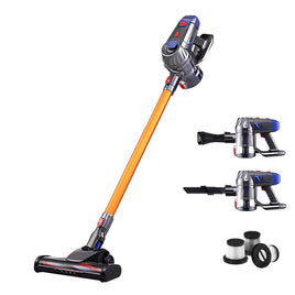 Devanti Stick Vacuum Cleaner Cordless HEPA Filter Gold 150W Appliances Kings Warehouse