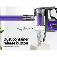 Devanti Stick Vacuum Cleaner Cordless HEPA Filter Purple Appliances Kings Warehouse 