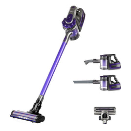 Devanti Stick Vacuum Cleaner Cordless Roller Brush 150W Purple Appliances Kings Warehouse 
