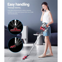 Devanti Stick Vacuum Cleaner Handheld Corded 450W Red Appliances Kings Warehouse 