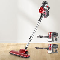 Devanti Stick Vacuum Cleaner Handheld Corded 450W Red Appliances Kings Warehouse 