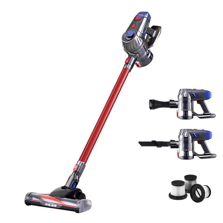 Devanti Stick Vacuum Cleaner HEPA Filter Red 150W Appliances Kings Warehouse 