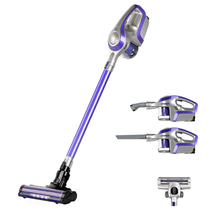 Devanti Stick Vacuum Cleaner Roller Brush Cordless 150W Purple Appliances Kings Warehouse 