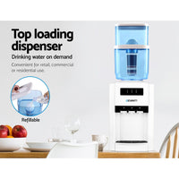 Devanti Water Cooler Dispenser Bench Top 22L w/2 Filter Appliances Kings Warehouse 