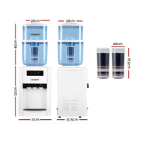 Devanti Water Cooler Dispenser Bench Top 22L w/2 Filter Appliances Kings Warehouse 
