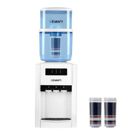 Devanti Water Cooler Dispenser Bench Top 22L w/2 Filter Appliances Kings Warehouse 