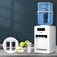 Devanti Water Cooler Dispenser Bench Top 22L w/2 Filter Appliances Kings Warehouse 