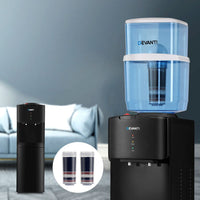 Devanti Water Cooler Dispenser Stand 22L Bottle Black w/2 Filter Appliances Kings Warehouse 