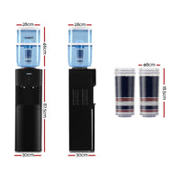 Devanti Water Cooler Dispenser Stand 22L Bottle Black w/2 Filter Appliances Kings Warehouse 