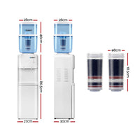 Devanti Water Cooler Dispenser Stand 22L Bottle White w/2 Filter Appliances Kings Warehouse 