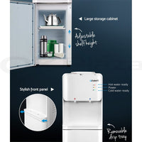 Devanti Water Cooler Dispenser Stand 22L Bottle White w/2 Filter Appliances Kings Warehouse 
