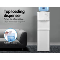 Devanti Water Cooler Dispenser Stand 22L Bottle White w/2 Filter Appliances Kings Warehouse 