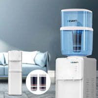 Devanti Water Cooler Dispenser Stand 22L Bottle White w/2 Filter Appliances Kings Warehouse 