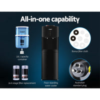 Devanti Water Cooler Dispenser Stand Cold Hot Chiller Purifier 22L Bottle Filter Kings Warehouse 