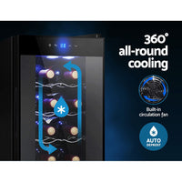 Devanti Wine Fridge Cooler 12 Bottles Appliances Kings Warehouse 