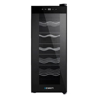 Devanti Wine Fridge Cooler 12 Bottles Appliances Kings Warehouse 