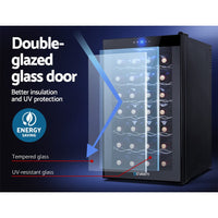 Devanti Wine Fridge Cooler 28 Bottles Appliances Kings Warehouse 