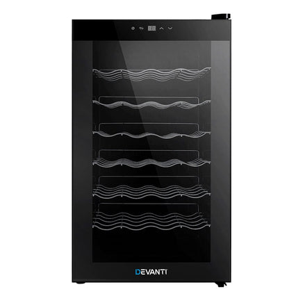 Devanti Wine Fridge Cooler 28 Bottles Appliances Kings Warehouse 