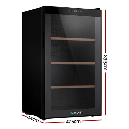Devanti Wine Fridge Cooler 34 Bottles Appliances Kings Warehouse 