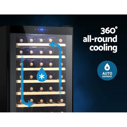 Devanti Wine Fridge Cooler 51 Bottles Appliances Kings Warehouse 