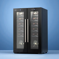 Devanti Wine Fridge Cooler Dual Zone 24 Bottles Appliances Kings Warehouse 