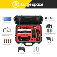 DEVASO Carrying Case for Nintendo Switch OLED Case, Professional Safe Hard-Black Audio & Video Kings Warehouse 