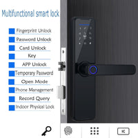 Digital Smart Door Lock Fingerprint APP Key Card Password Electronic Home Lock Kings Warehouse 