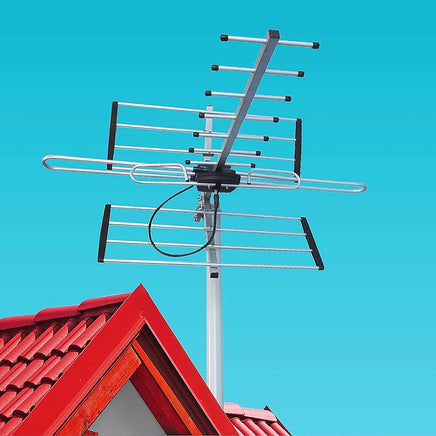 Digital TV Outdoor Antenna Aerial UHF VHF FM Signal Booster HD Appliances Kings Warehouse 