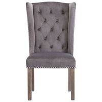 Dining Chair Grey Velvet Kings Warehouse 