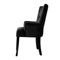 Dining Chair Velvet Black French Cayes dining Kings Warehouse 