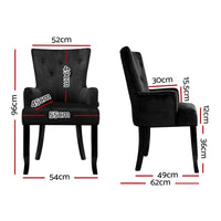 Dining Chair Velvet Black French Cayes dining Kings Warehouse 