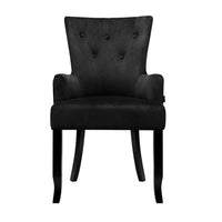 Dining Chair Velvet Black French Cayes dining Kings Warehouse 