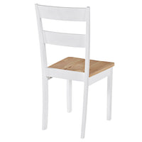 Dining Chairs 2 pcs White Solid Rubber Wood Kings Warehouse 