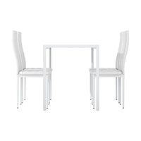 Dining Chairs and Table Dining Set 4 Chair Set Of 5 Wooden Top White dining Kings Warehouse 