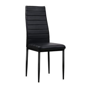 Dining Chairs Black PU Leather Set of 4 Astra dining Kings Warehouse 