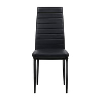 Dining Chairs Black PU Leather Set of 4 Astra dining Kings Warehouse 