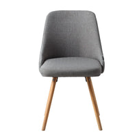 Dining Chairs Fabric Grey Set of 2 Kalmar dining Kings Warehouse 