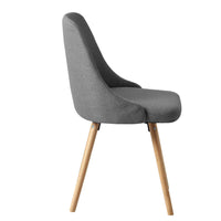 Dining Chairs Fabric Grey Set of 2 Kalmar dining Kings Warehouse 