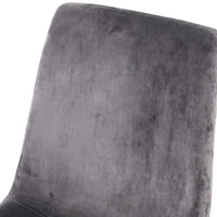 Dining Chairs Grey Velvet Set of 4 Lindsay Stocktake Sale Kings Warehouse 