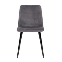 Dining Chairs Grey Velvet Set of 4 Lindsay Stocktake Sale Kings Warehouse 