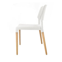 Dining Chairs White Stackable Set of 4 dining Kings Warehouse 