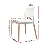 Dining Chairs White Stackable Set of 4 dining Kings Warehouse 
