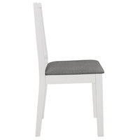 Dining Chairs with Cushions 4 pcs White Solid Wood Kings Warehouse 
