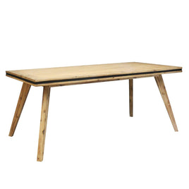 Dining Table 180cm Medium Size Solid Acacia Wooden Frame in Silver Brush Colour Furniture Kings Warehouse 