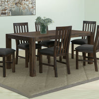 Dining Table 180cm Medium Size with Solid Acacia Wooden Base in Chocolate Colour Furniture Kings Warehouse 