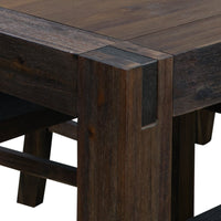 Dining Table 180cm Medium Size with Solid Acacia Wooden Base in Chocolate Colour Furniture Kings Warehouse 