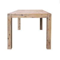 Dining Table 180cm Medium Size with Solid Acacia Wooden Base in Oak Colour Furniture Kings Warehouse 