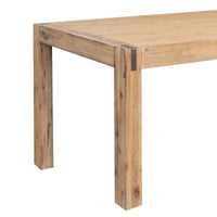 Dining Table 180cm Medium Size with Solid Acacia Wooden Base in Oak Colour Furniture Kings Warehouse 