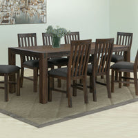 Dining Table 210cm Large Size with Solid Acacia Wooden Base in Chocolate Colour Furniture Kings Warehouse 